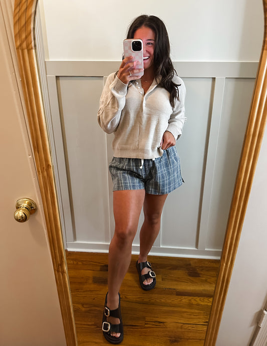 Maisie Henley Button Up Sweater