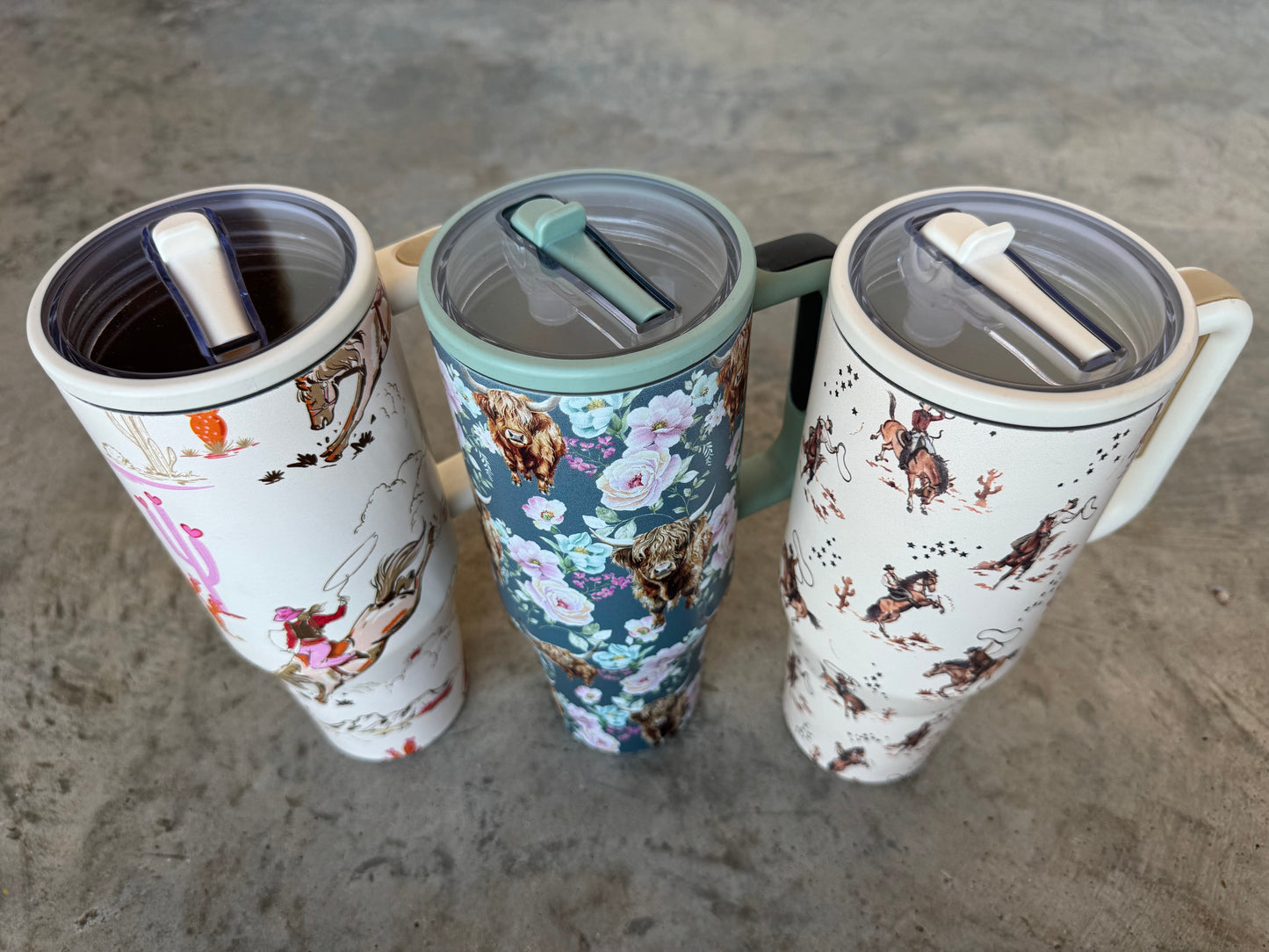 PREORDER- FLORAL & WESTERN STAINLESS STEEL TUMBLER