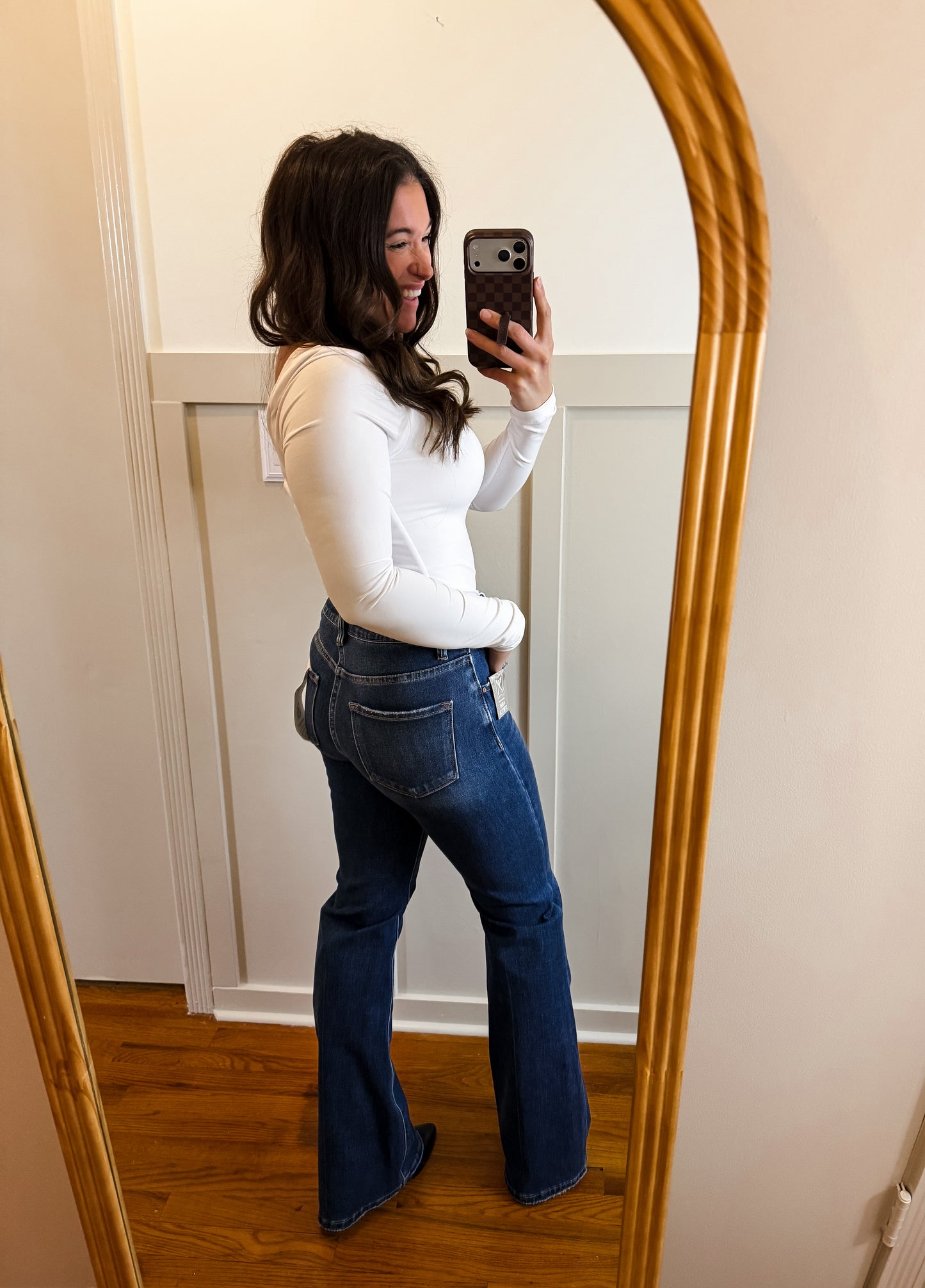 Dark Risen HR tummy control Flare Jean