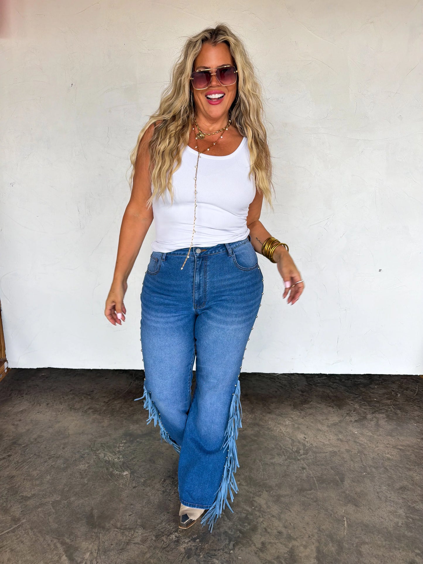 PREORDER- ON THE FRINGE FLARE JEANS