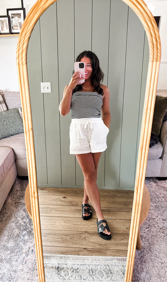Juniper Stripe Strapless Top