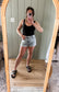 REVERSIBLE V NECK SLEEVELESS BODYSUIT
