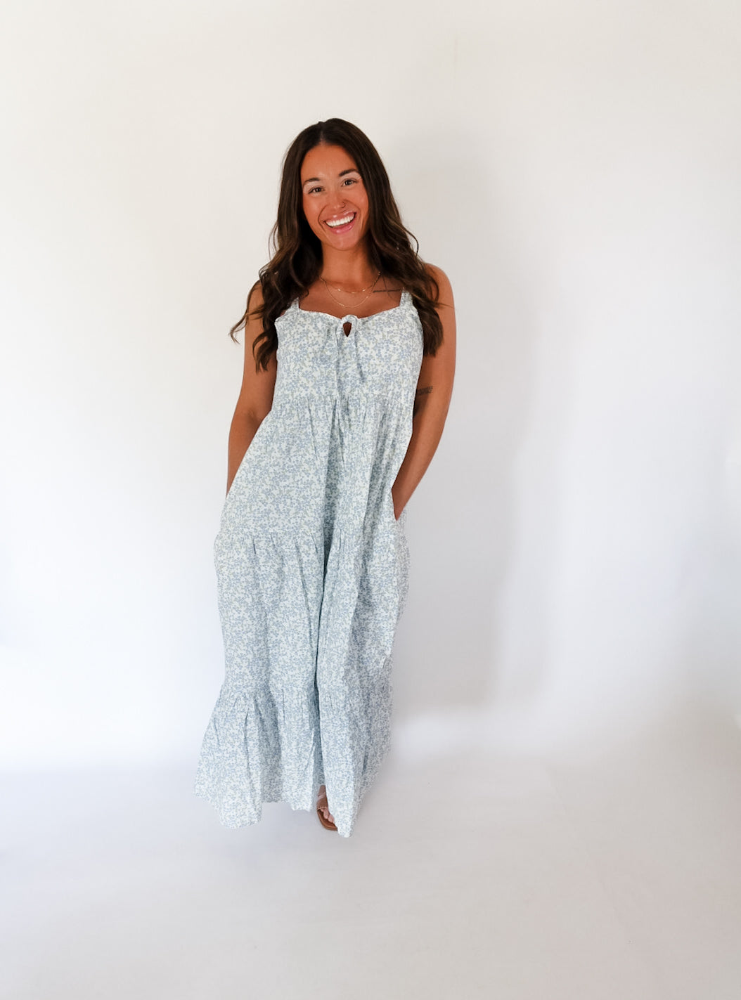 Floral Tiered Midi Dress