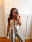 STONE Twisted Front Ribbed Top