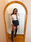 Mica Black Denim Skort