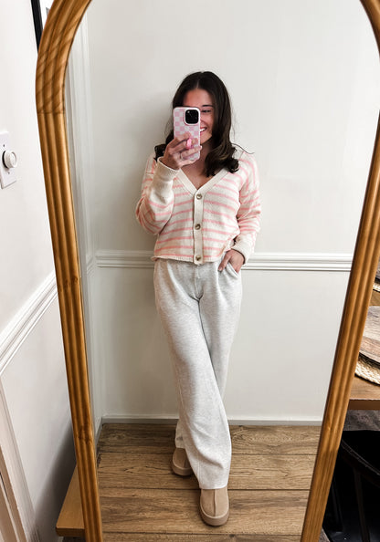 Stella Pink Stripe Cardigan