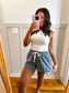 White Round Neck Sleeveless Bodysuit