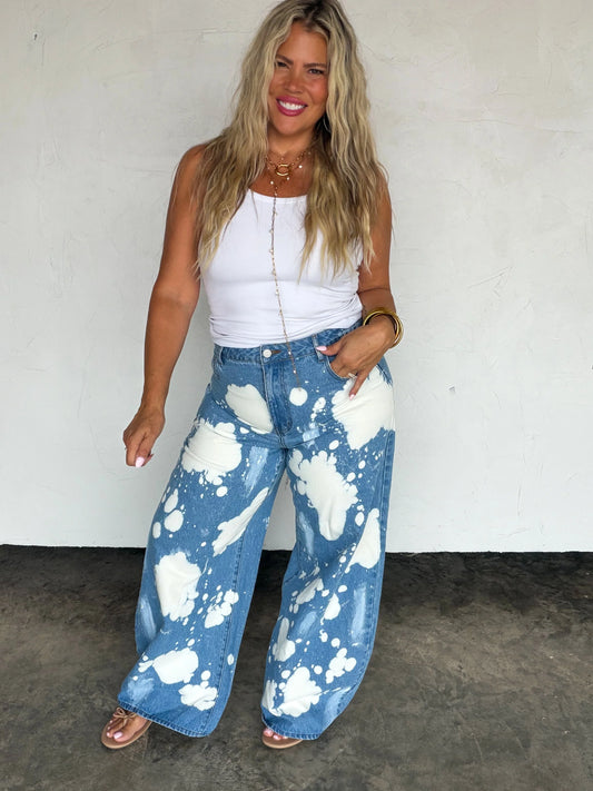 PREORDER- BLEACHED OUT BABE JEANS