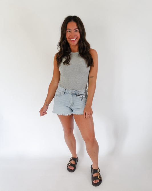 Mica High Rise Short Raw Hem