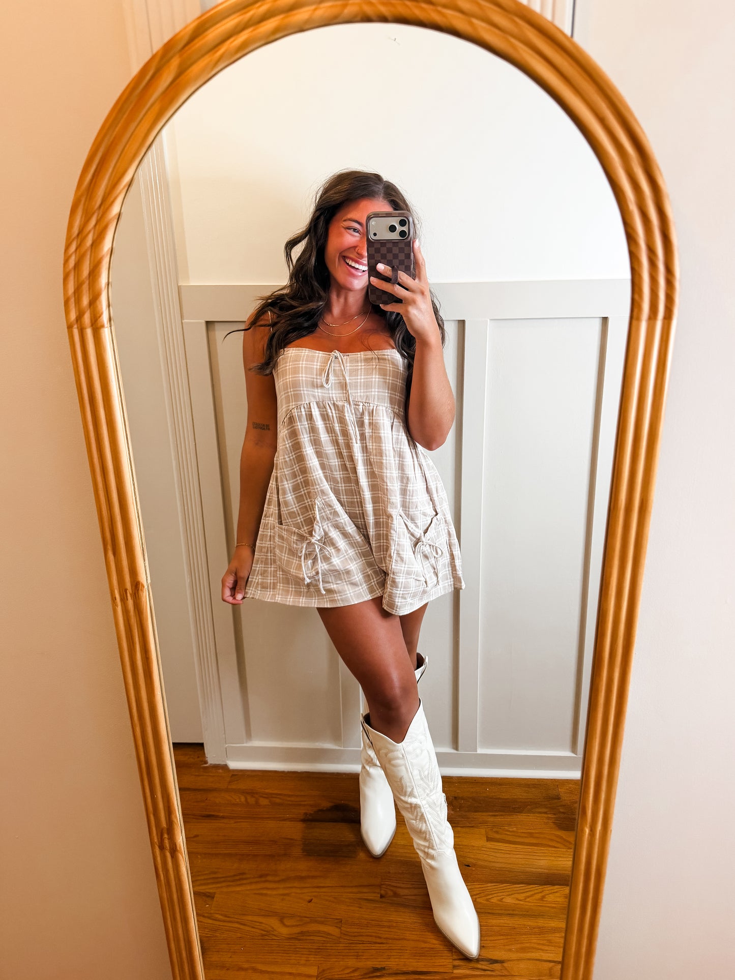 Aubrey Plaid Romper