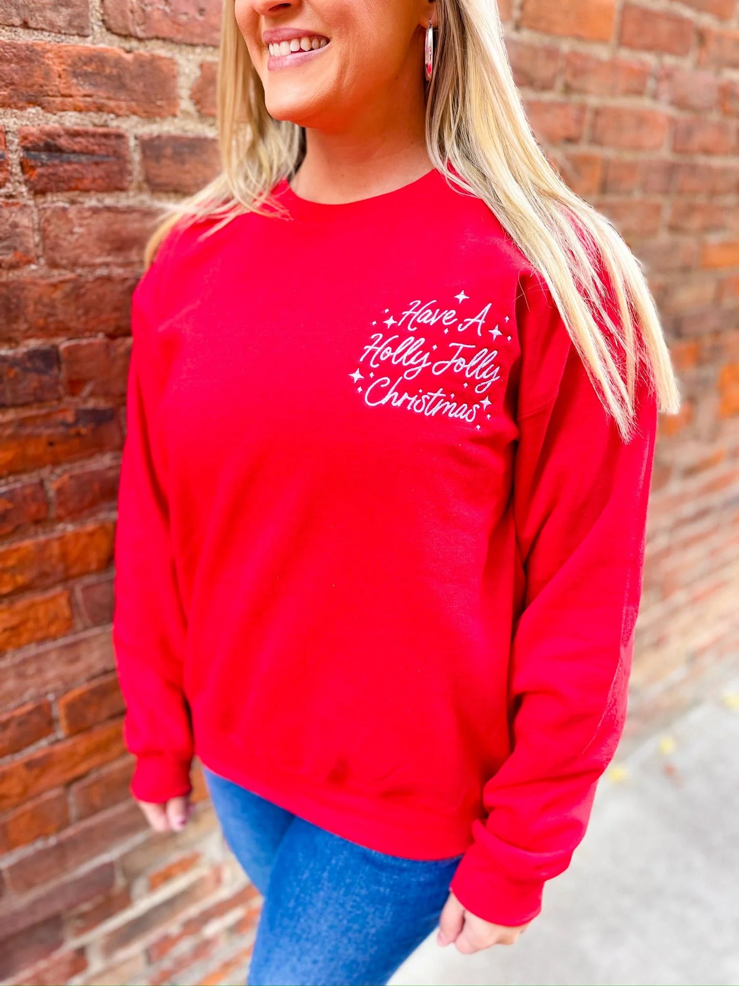 PRE-ORDER Holly Jolly Embroidered Crewneck