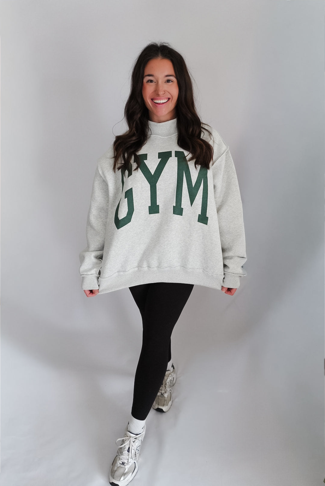 GYM 'GYM & BED' Reversible Mockneck Sweatshirt