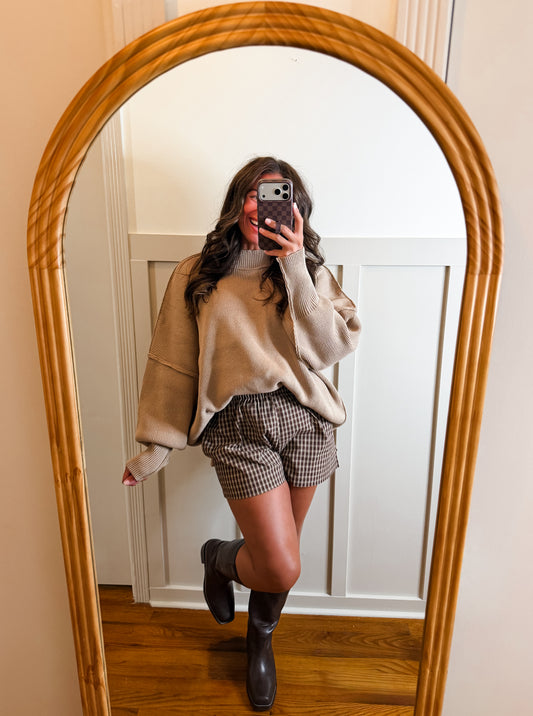 Margot Brown Plaid Shorts