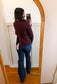 Noel Tie Back Knit Sweater Top