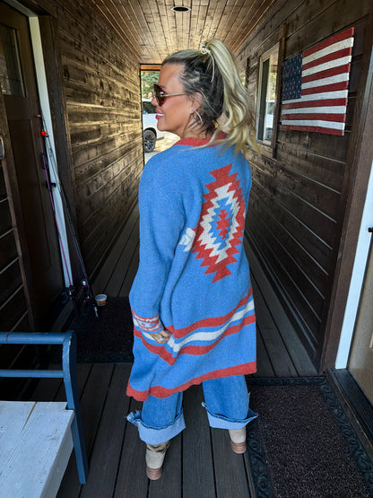 PREORDER- WESTERN CLOUD CARDIGAN