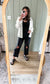 Relaxed fit white button down