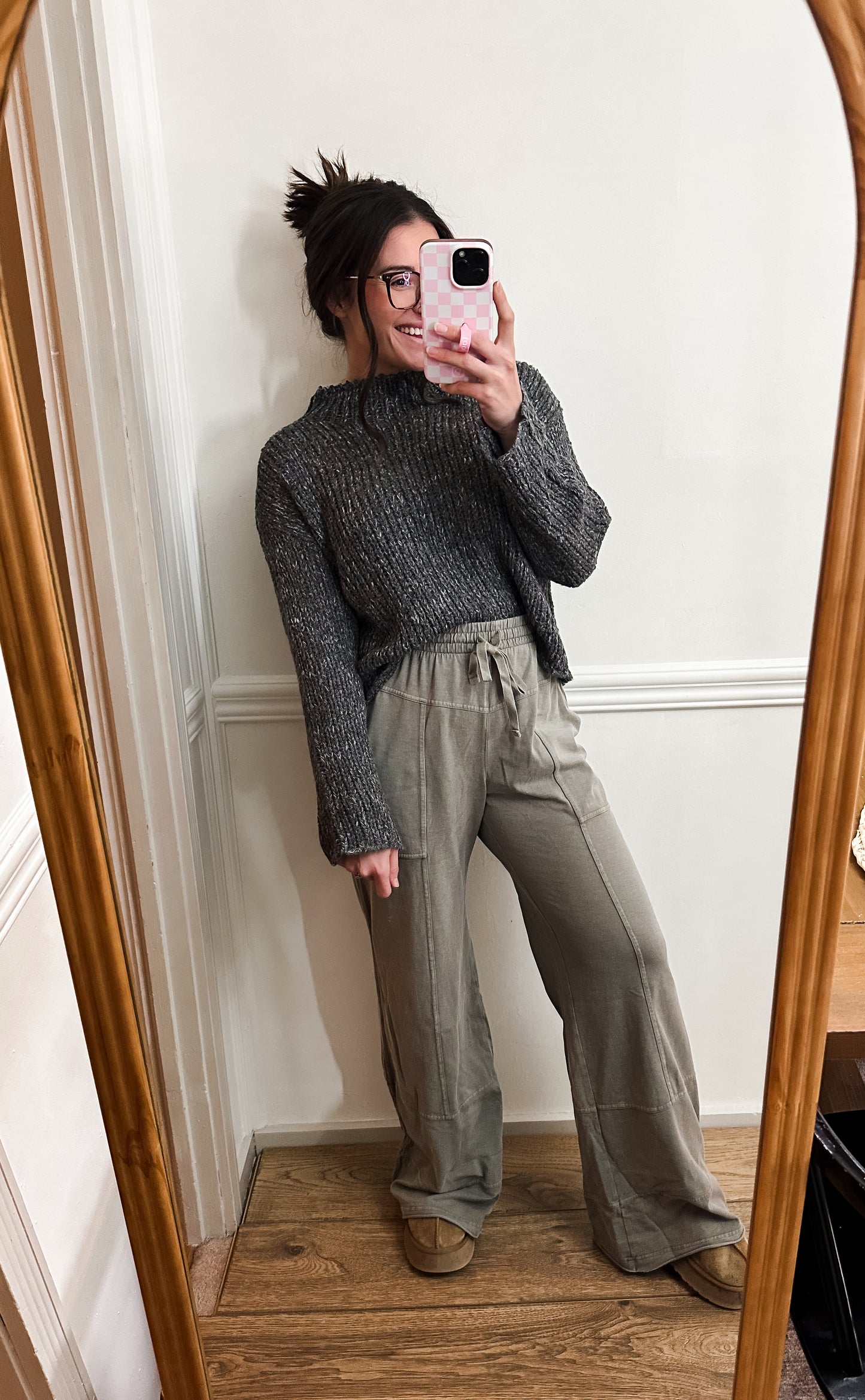 Charcoal Mock Neck Sweater