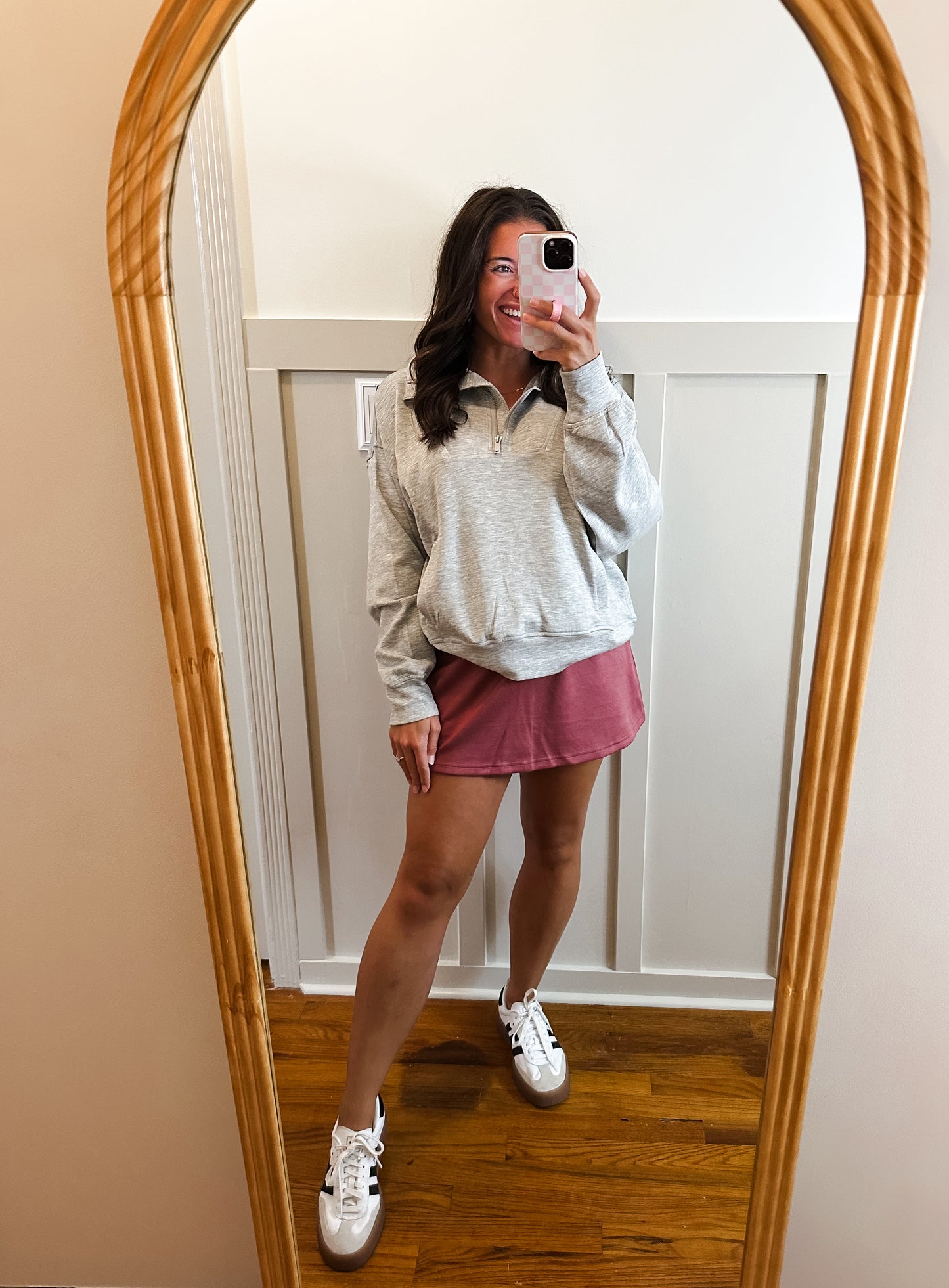 Laine Heather Gray Modal Scuba Quarter Zip