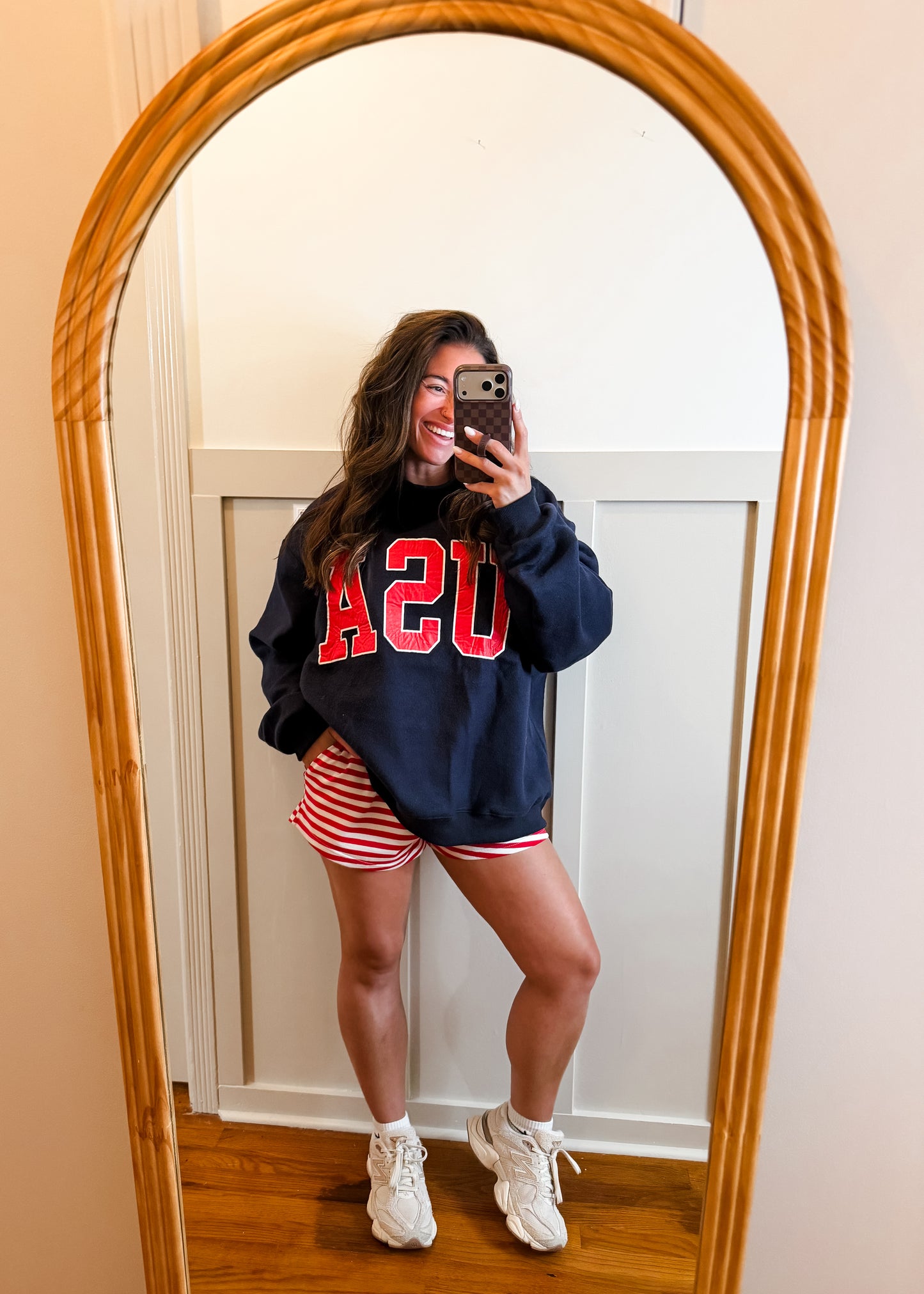 Navy 'USA & FLAG' Reversible MockNeck Sweatshirt