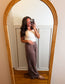 Elowyn Brown Embroidered On The Side Pant