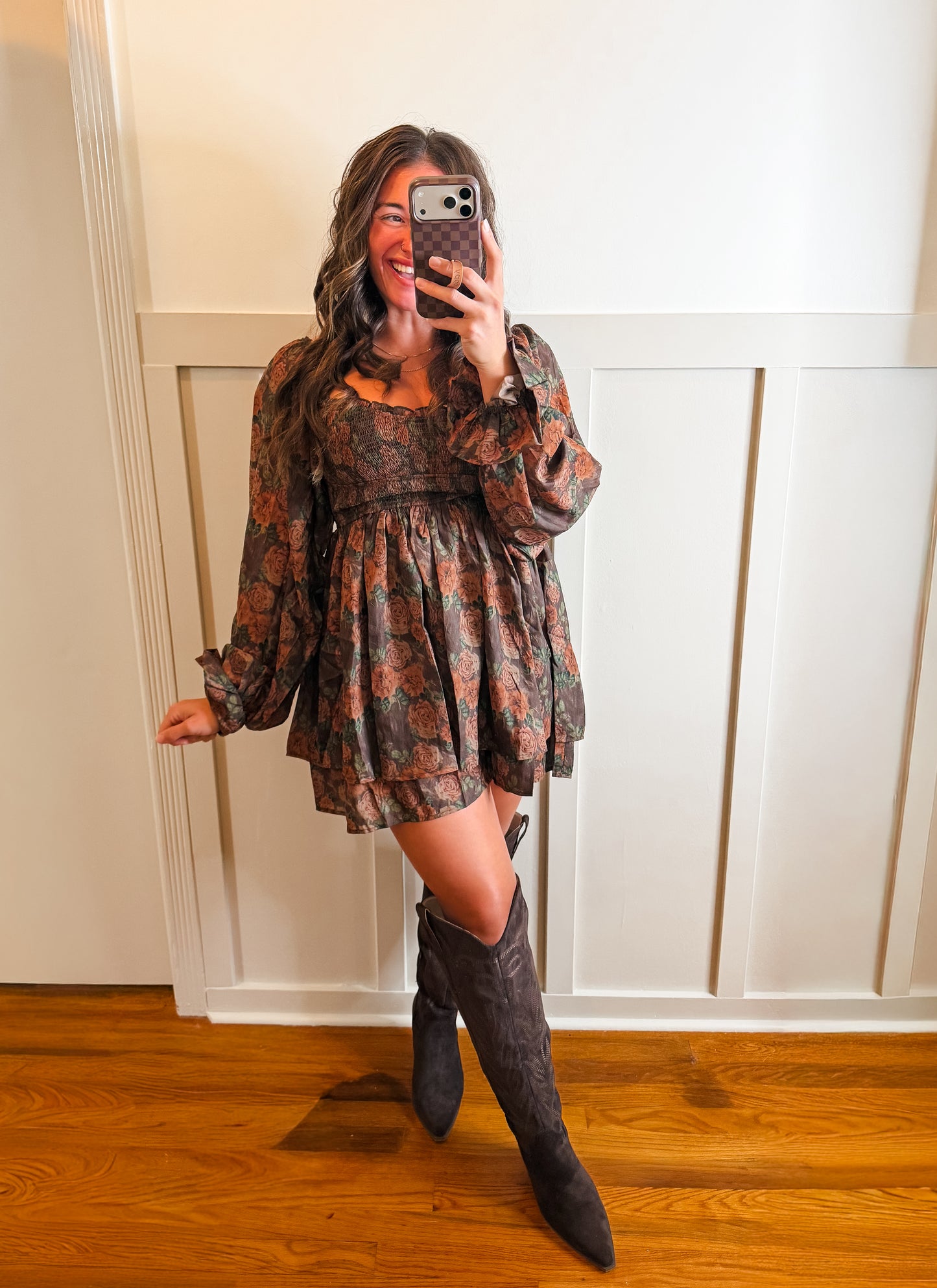 Florence Floral Print Tiered Romper