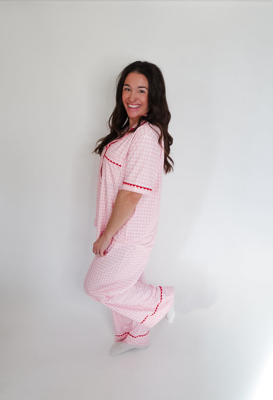 EXTRA FROM PRE-ORDER- GINGHAM LOVE LUXE PJ SET