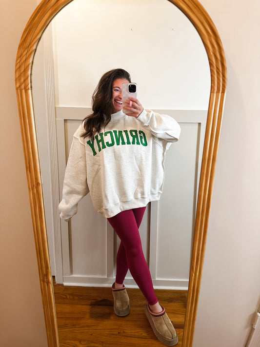 'GRINCHY & MERRY' Reversible Sweatshirt