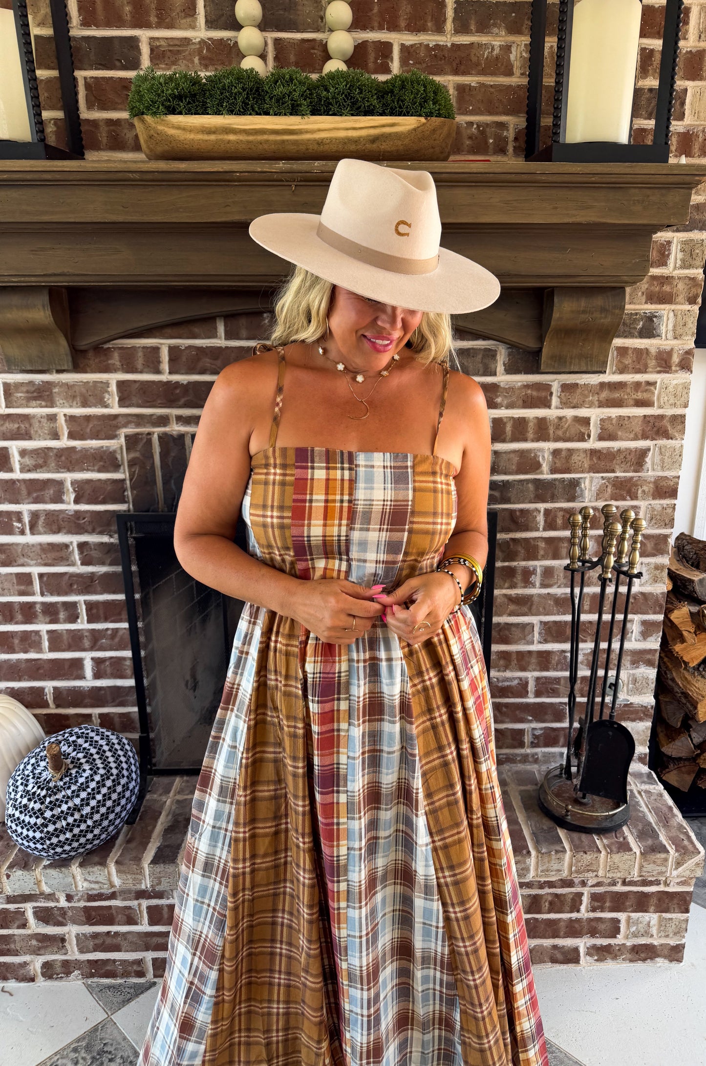 PREORDER- THE ASHFORD PLAID MAXI DRESS