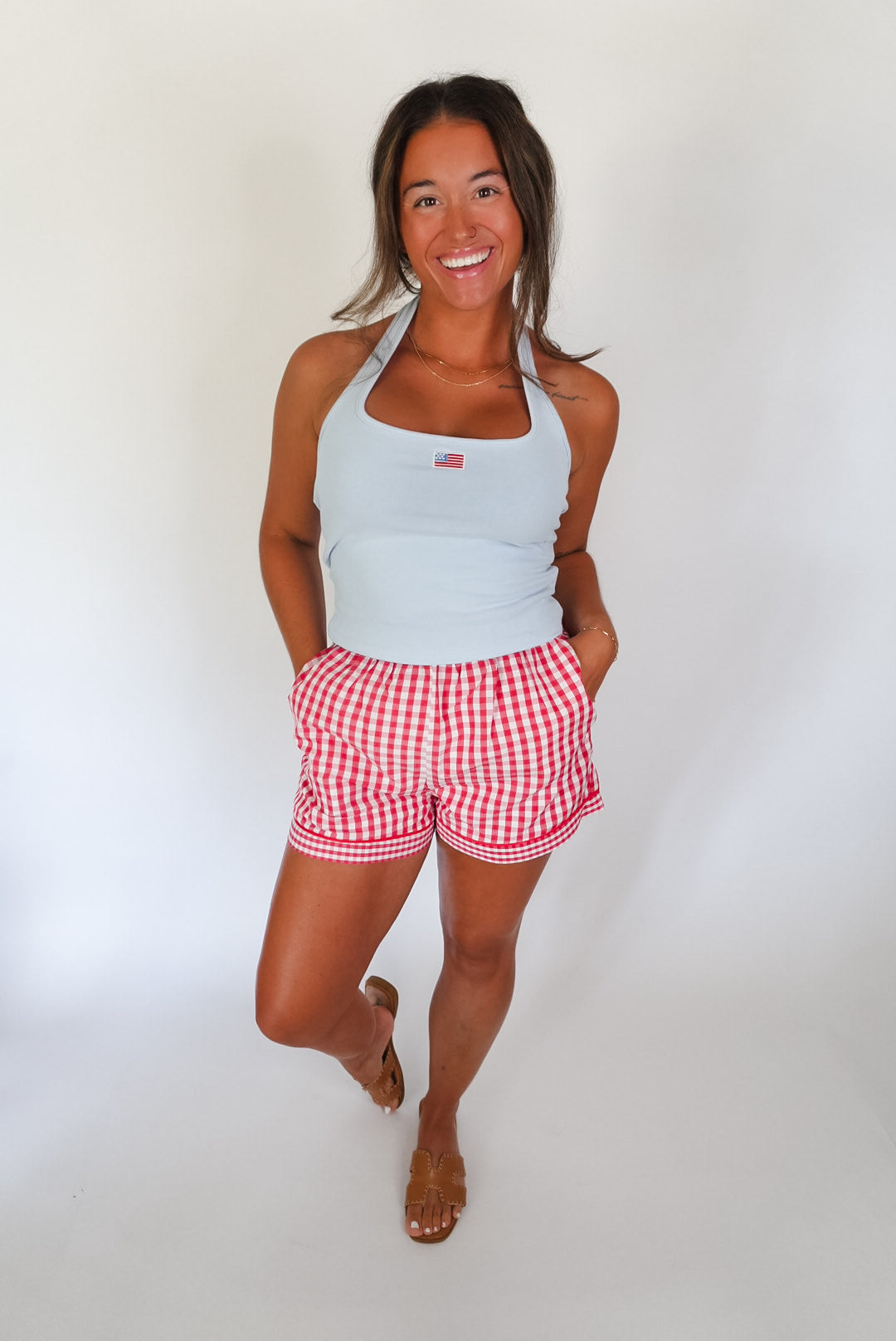 American Flag Halter Top