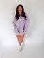 Lavender Solid Reversible Mock Neck Sweatshirt