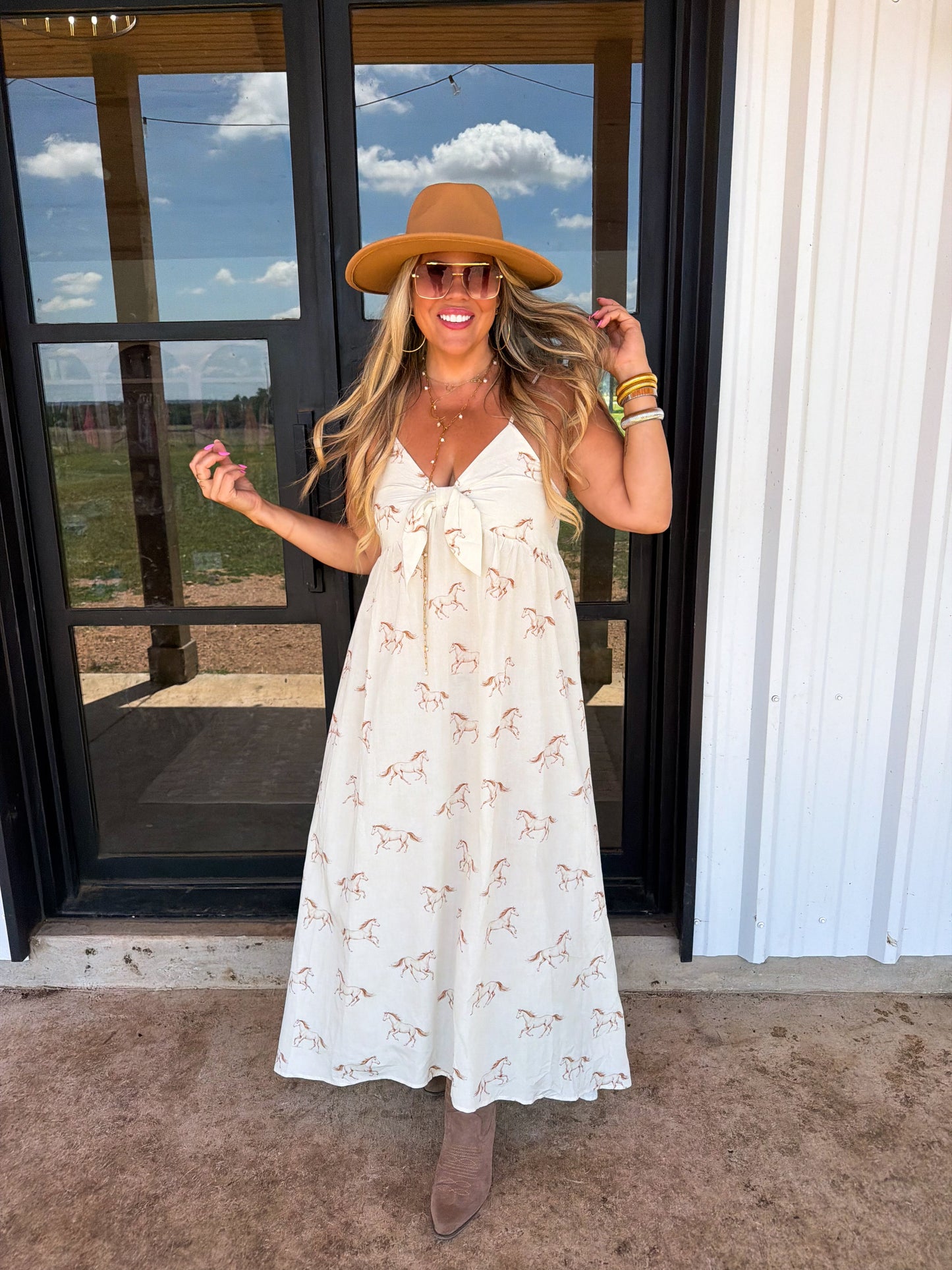 PREORDER- WESTERN CHARM MAXI DRESS