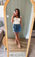 Remi Belted Denim Skort