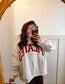 'PILATES & YOGA' Print Reversible Mockneck Sweatshirt