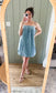 Aria Tie Shoulder Mini Bubble Dress