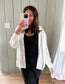 Relaxed fit white button down