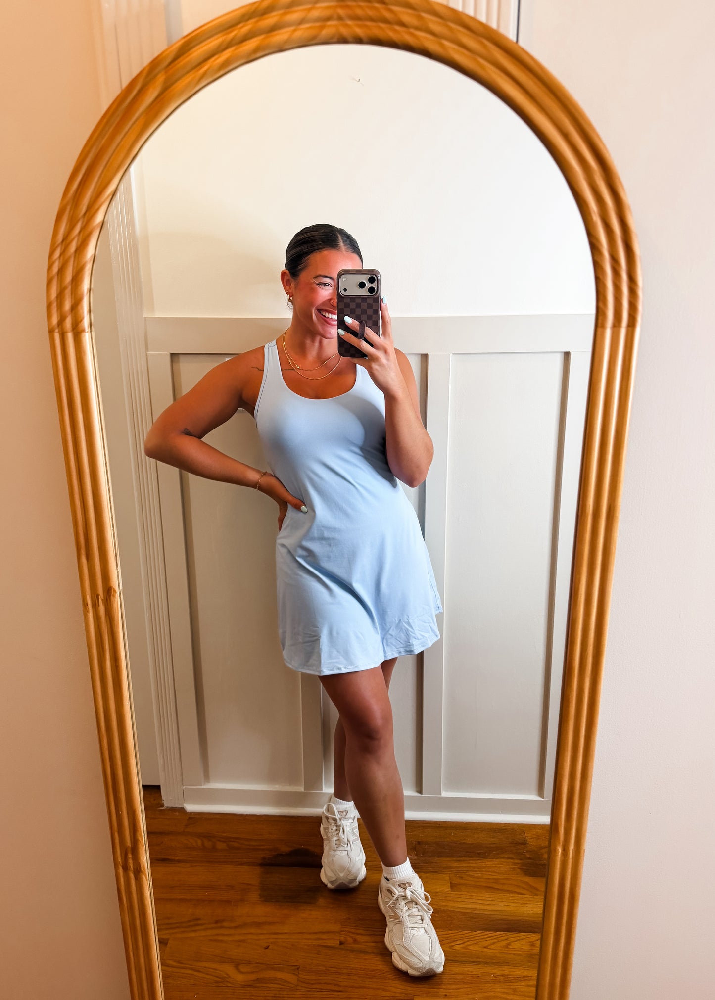 Light Blue Tennis Romper Dress