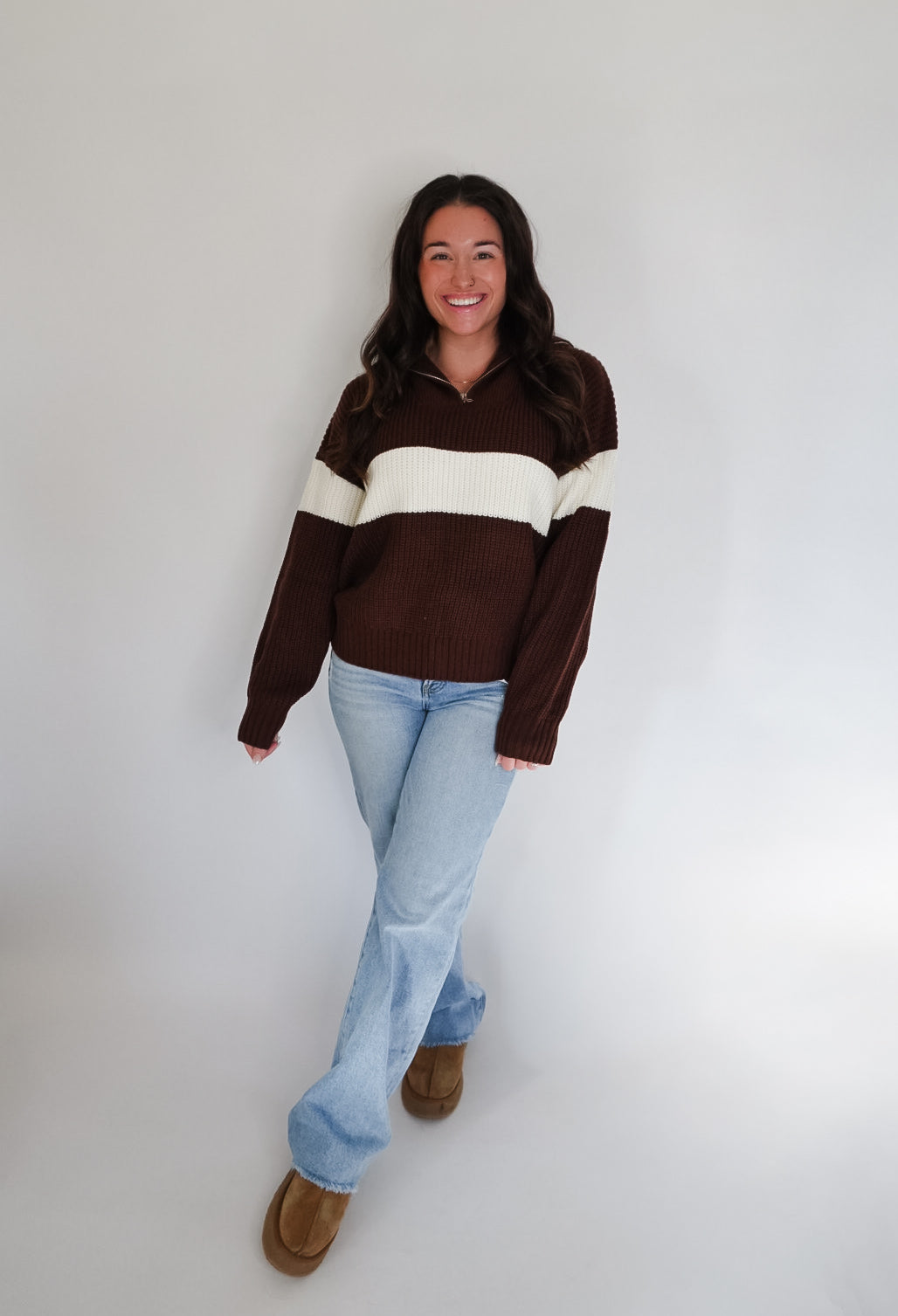 Faye Neck Zip-Front Quarter Zip