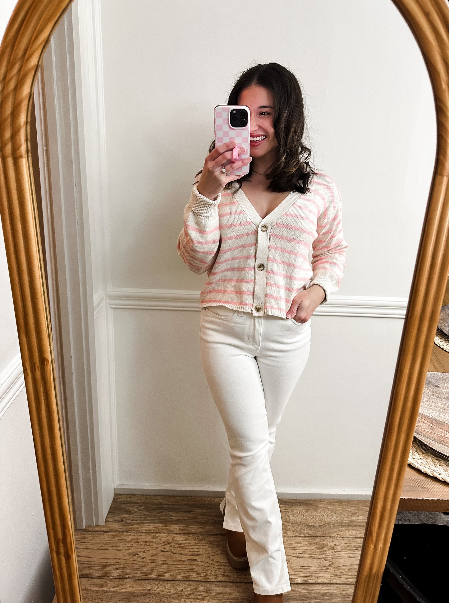 Stella Pink Stripe Cardigan