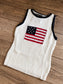 USA Flag Ribbed Knit Tank