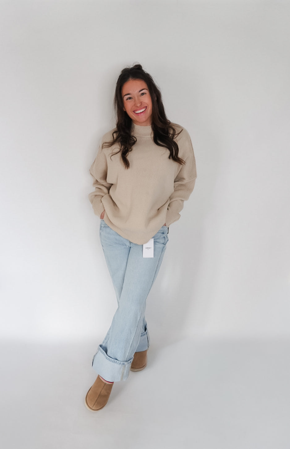 Sand Beige Relax Fit Sweater