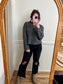 Charcoal Mock Neck Sweater