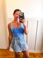 Aqua Splash V-Neck Yoga Top