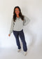 Navy Flared Yoga Pants