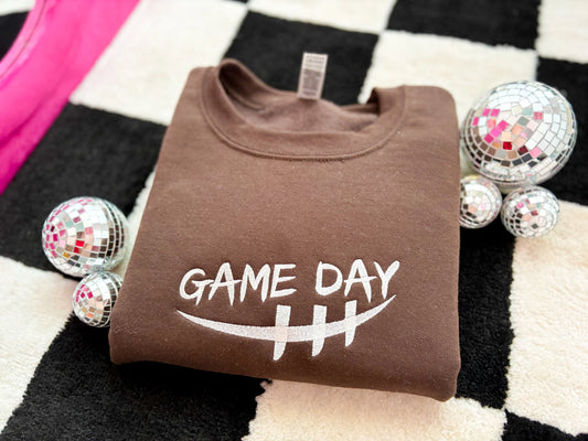 Game Day Embroidered Crewneck