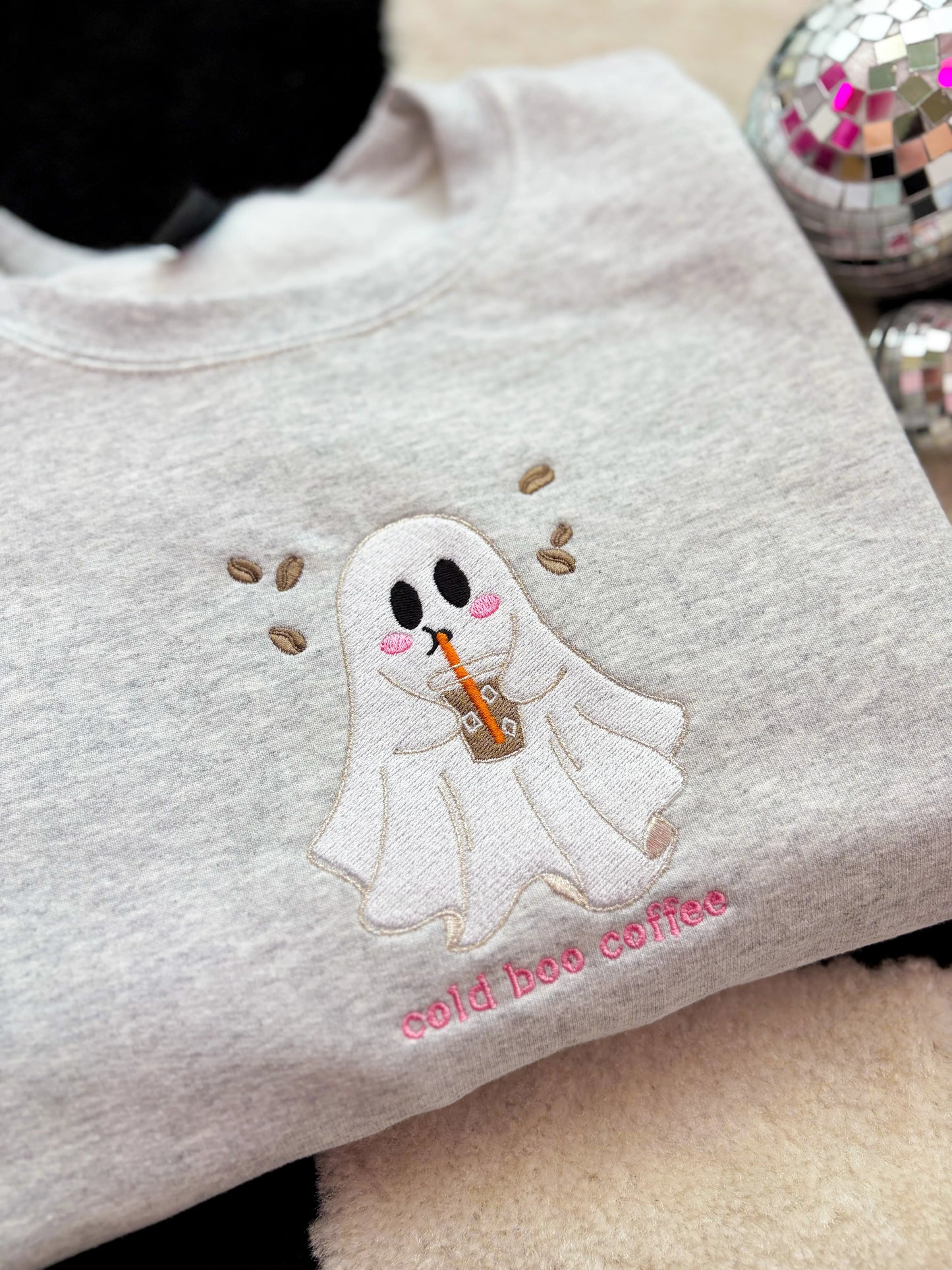 Cold Boo Coffee Crewneck Embroidered