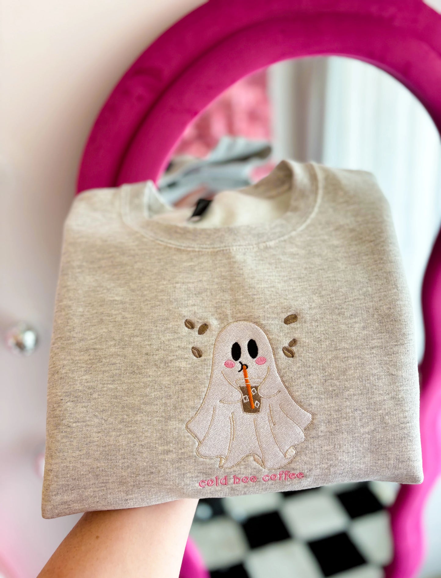 Cold Boo Coffee Crewneck Embroidered