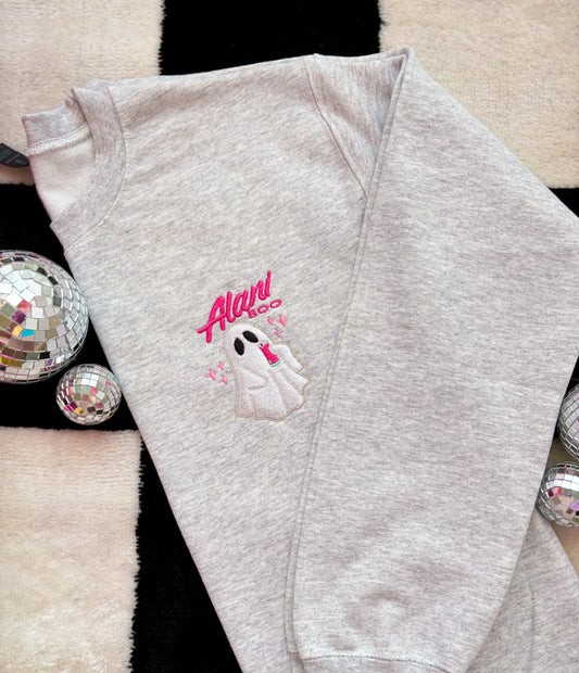 Energy Drink Boo Embroidered Crewneck