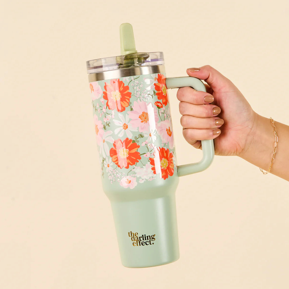 40oz Take Me Everywhere Tumbler - Bouquet Beauty Sage