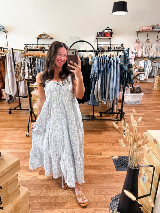 Floral Tiered Midi Dress