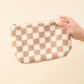Check Tan Teddy Pouch